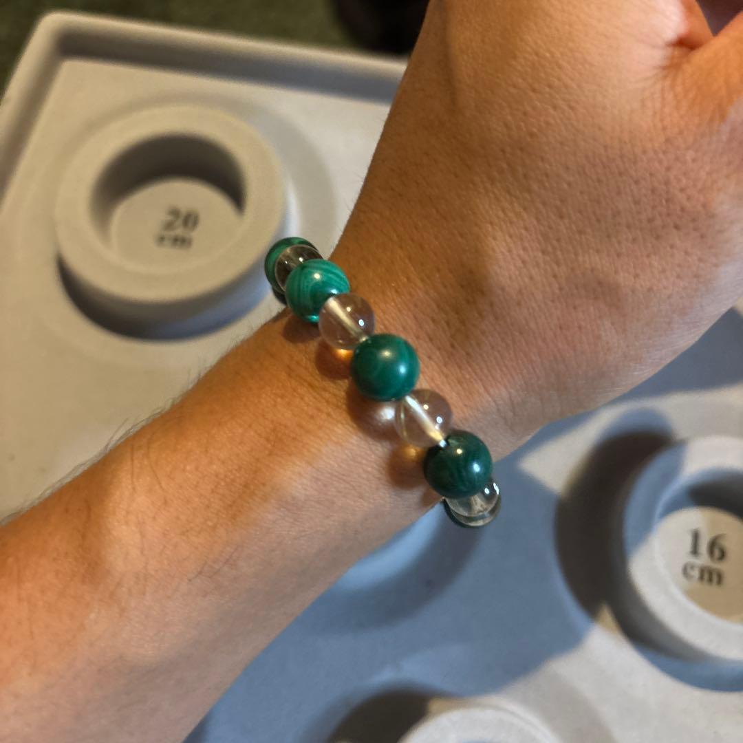 マラカイトと水晶たん！綺麗！すっごいズンとくる！