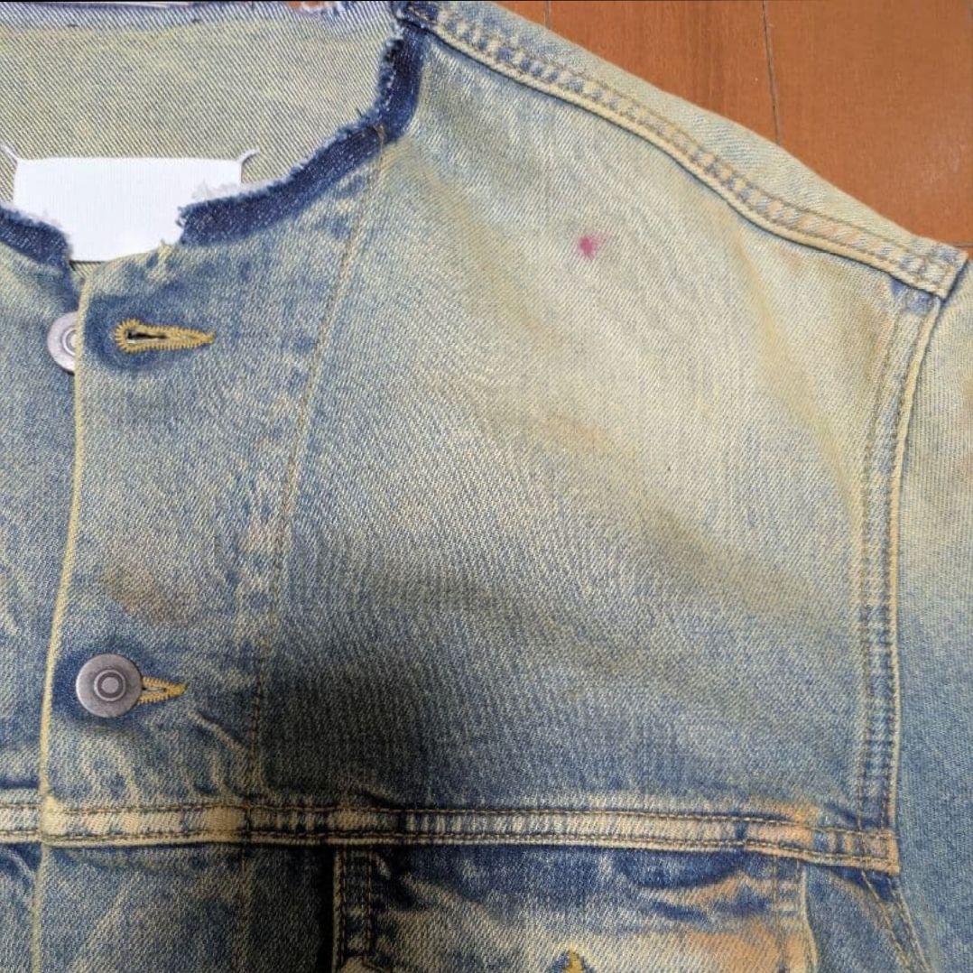 22ss マルジェラ デニムノーカラージャケット 50