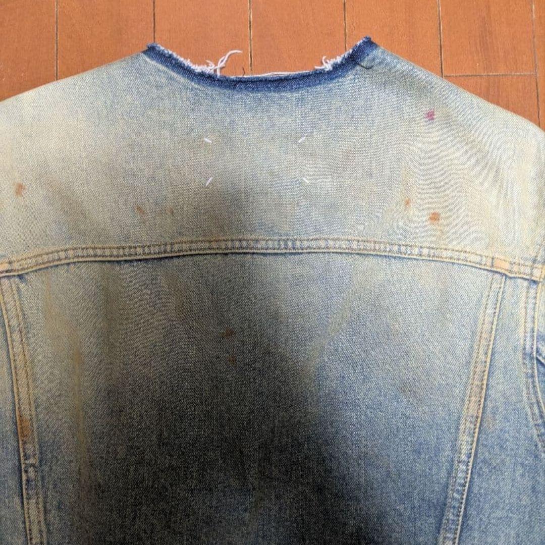 22ss マルジェラ デニムノーカラージャケット 50