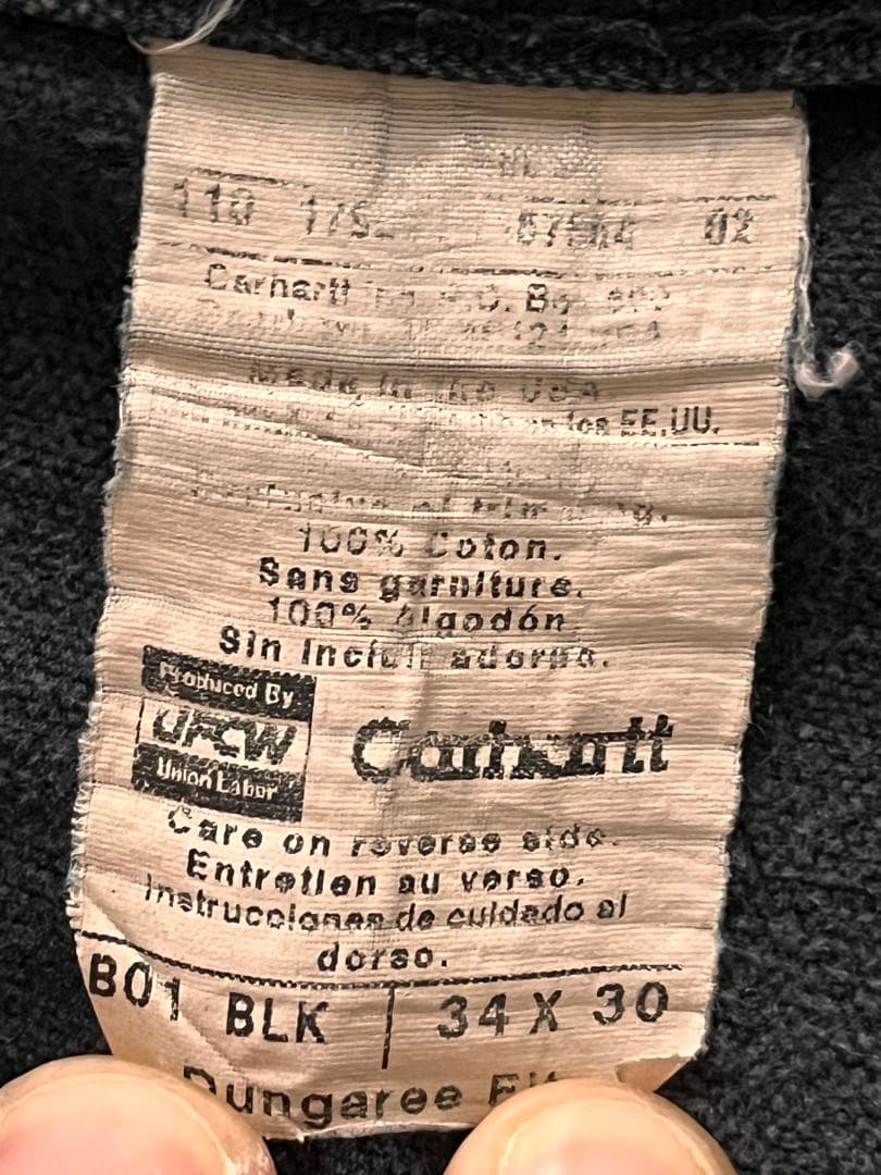 USA製！CARHARTT DOUBLEKNEE カーハートダブルニー　ブラック