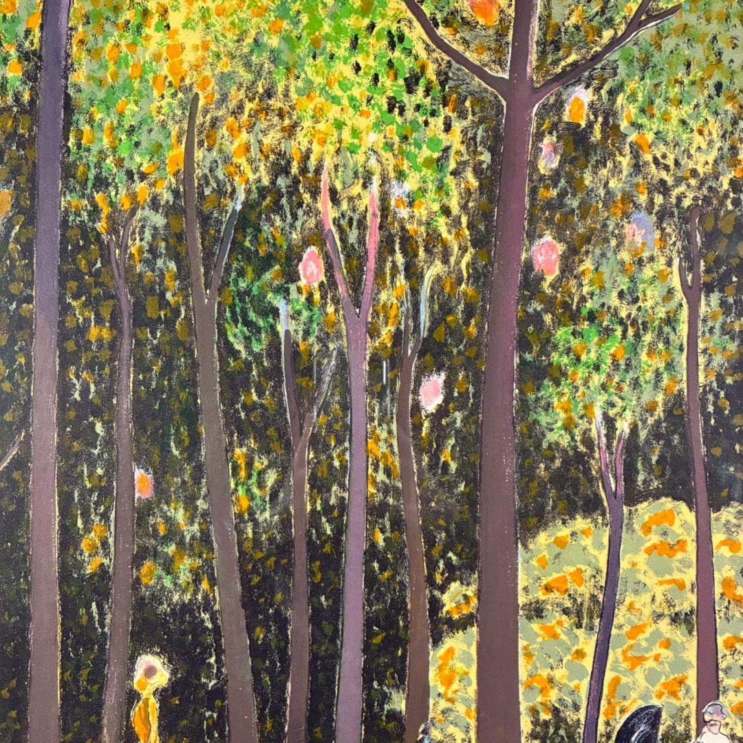 ジャン＝ピエール・カシニョール「大きな木」リトグラフ 大作 サイン入 豪華額装