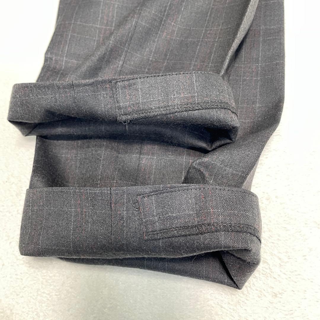 スーツセレクト グアベロ 社製 フランネル スーツ セットアップAB5 チェック