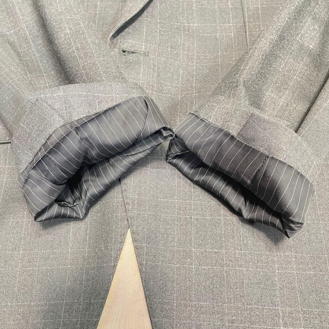 スーツセレクト グアベロ 社製 フランネル スーツ セットアップAB5 チェック