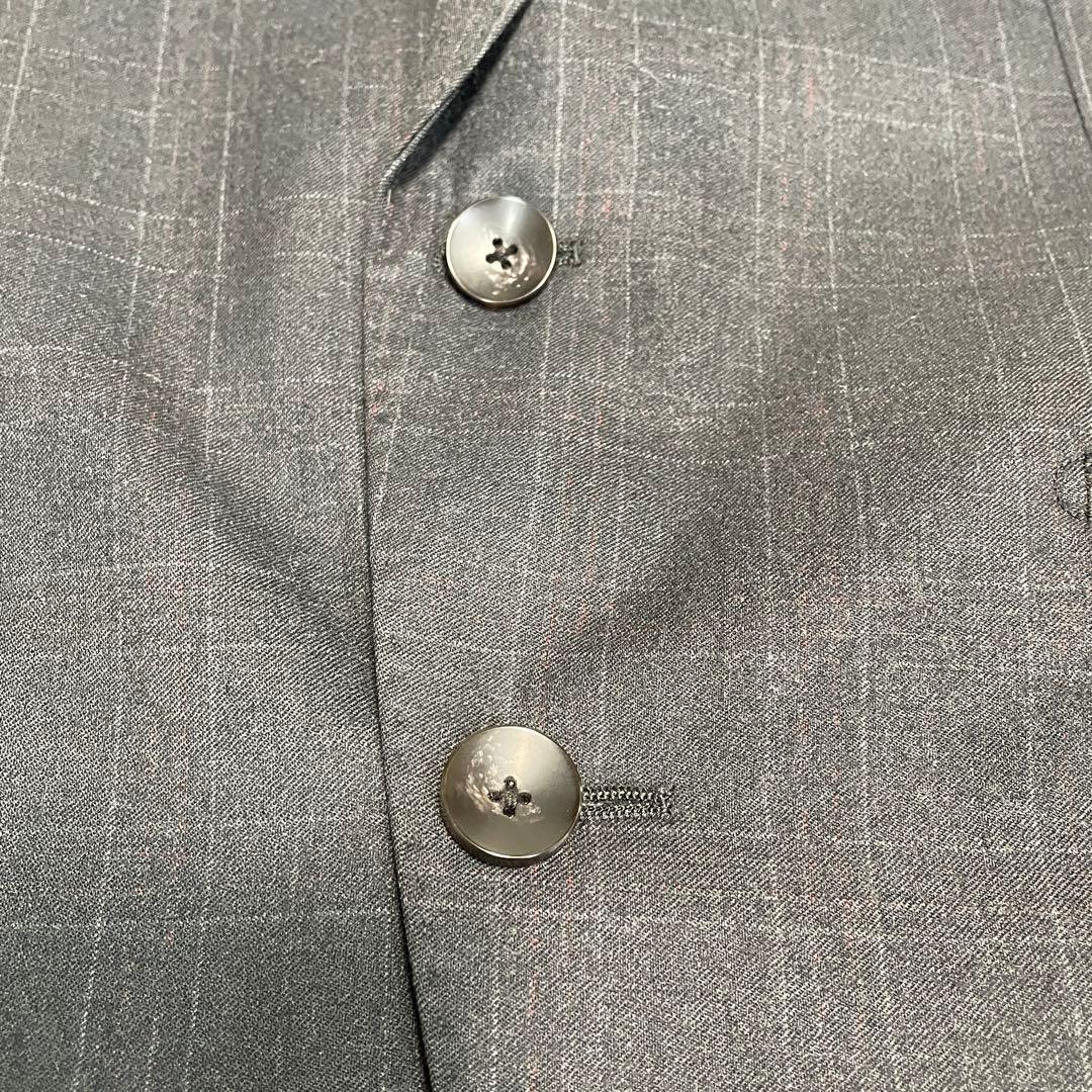 スーツセレクト グアベロ 社製 フランネル スーツ セットアップAB5 チェック