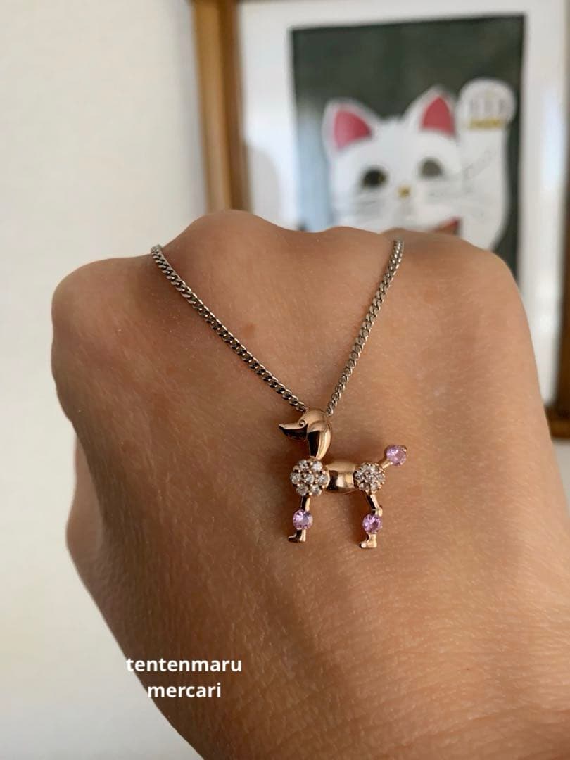 K10 ☆プードルモチーフペンダントトップ ☆ ピンクゴールド