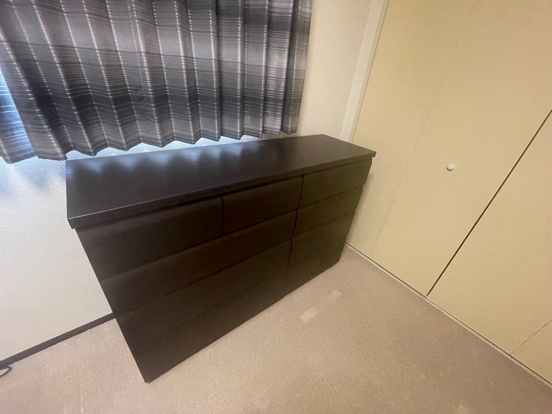 ダークブラウン 9引き出し チェスト