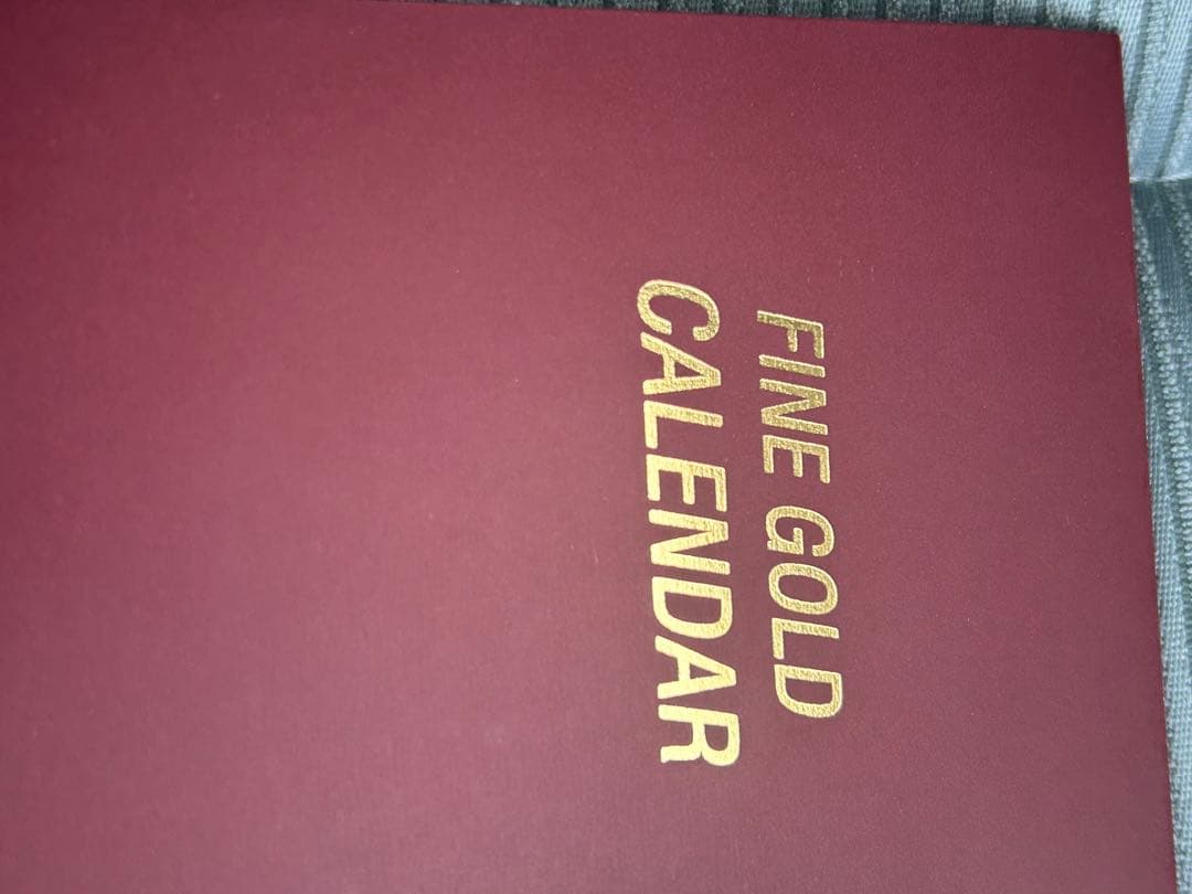 純金カレンダーカード　2012