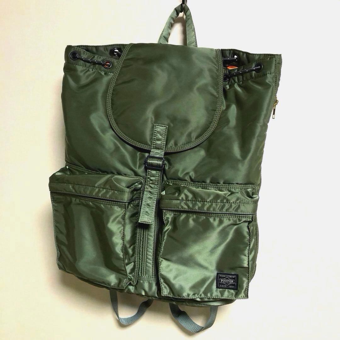 新品同様✨希少 ポーター タンカー リュック 大容量 A4可 セージ 吉田カバン