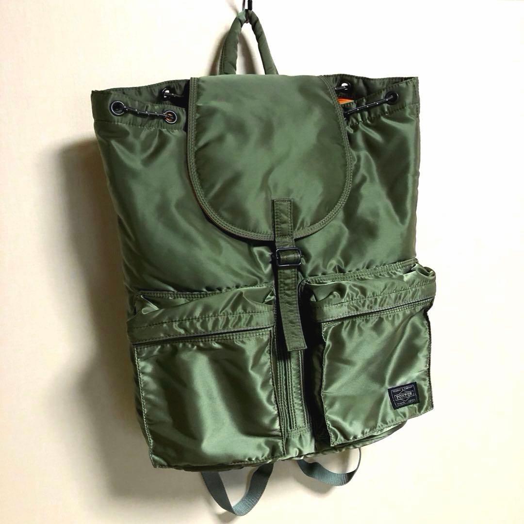 新品同様✨希少 ポーター タンカー リュック 大容量 A4可 セージ 吉田カバン