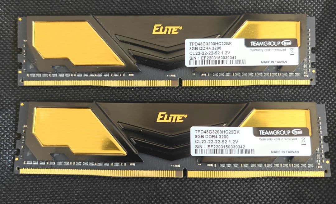 TPD48G3200HC22BK 8GBx2枚