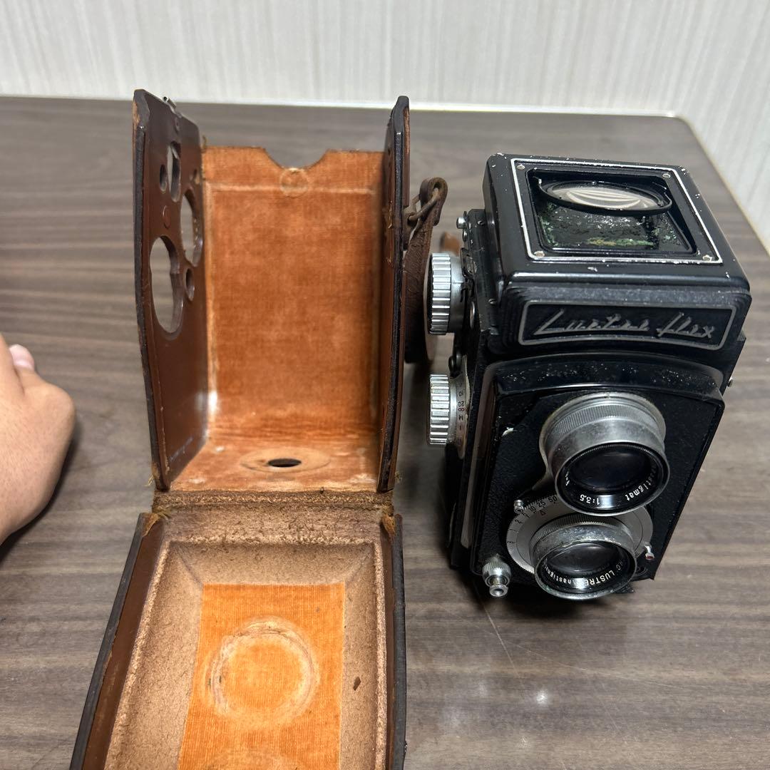 Lustre Flex 二眼レフカメラ レザーケース付き