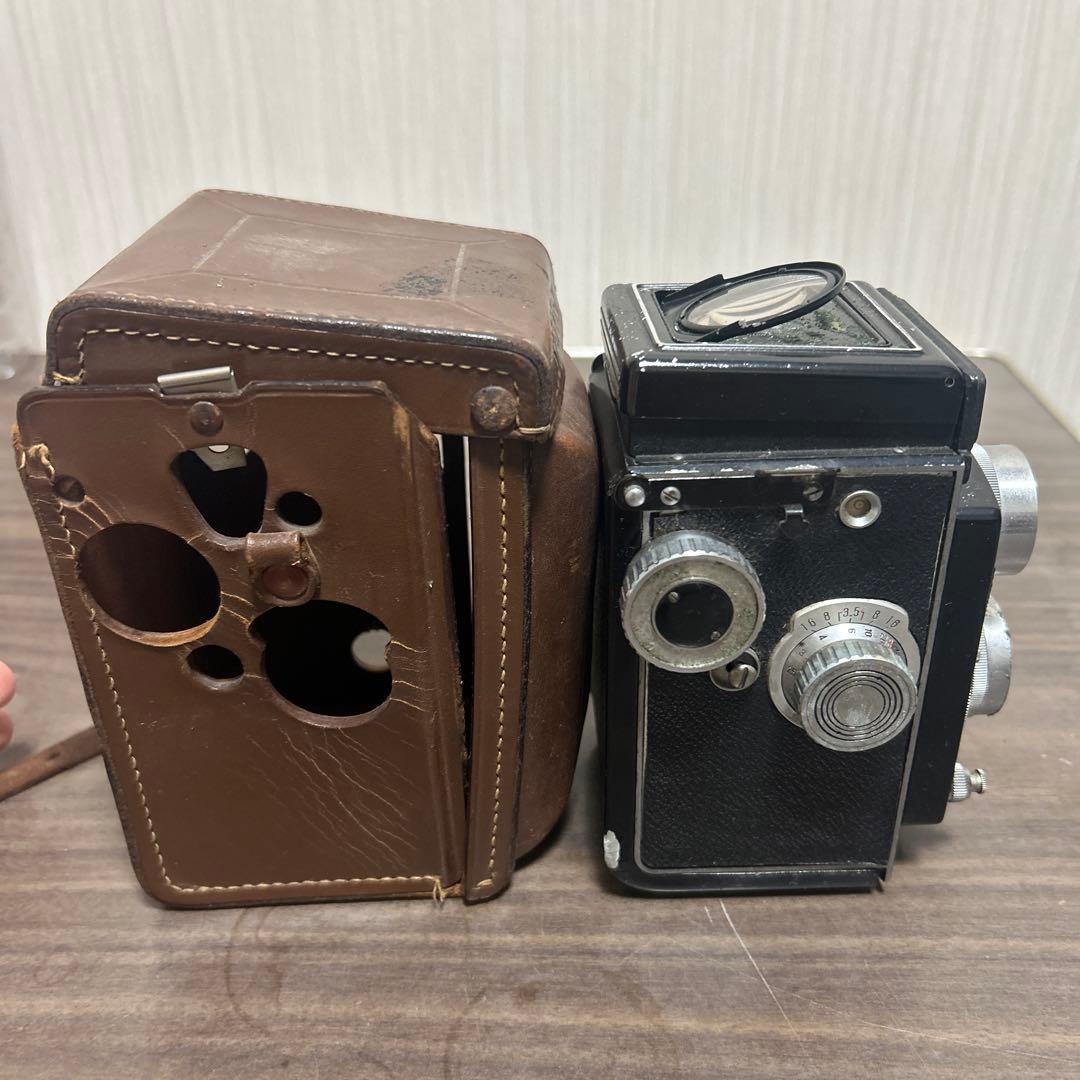 Lustre Flex 二眼レフカメラ レザーケース付き