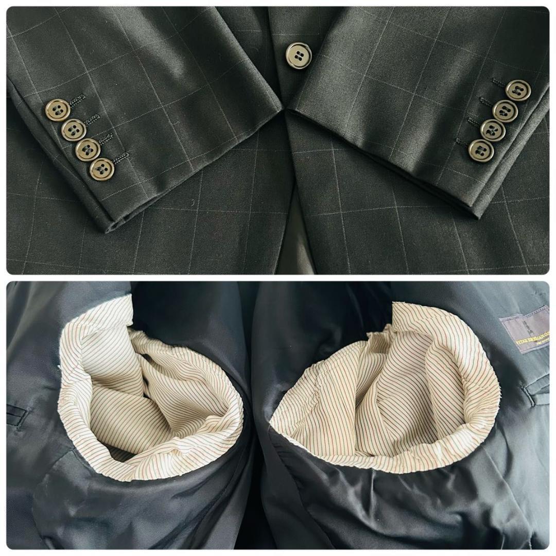 【美品】ポールスミス×カノニコ スーツ セットアップ　チェック ブラック L