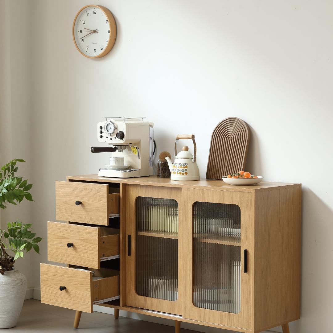 数量限定！キャビネット サイドボード整理タンス 北欧 おしゃれ　NATURAL