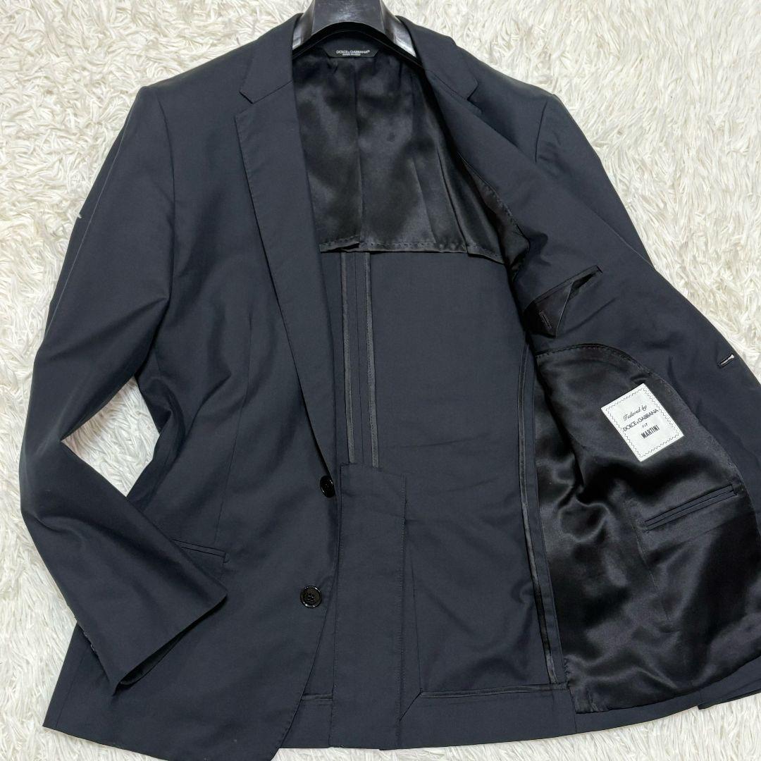 美品 ドルチェ&ガッバーナ マルティーニ テーラードジャケット 黒 シルク混