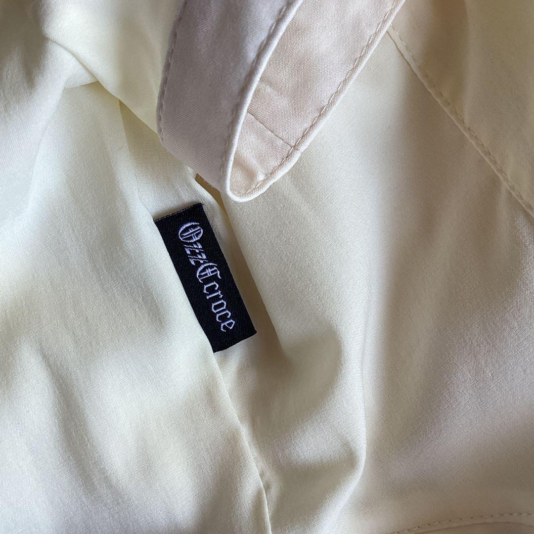 極美品！OZZ Croceアイボリー フリル ロングブラウス［商品番号10］