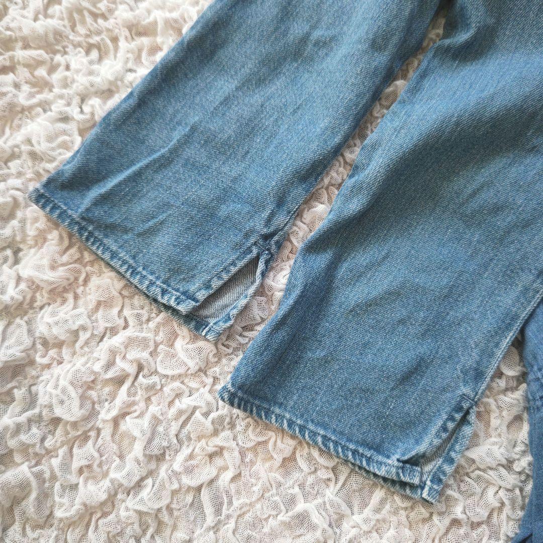 KAPITAL　インディゴ　異素材切替ギャザー　七分袖　シャツ羽織り　1