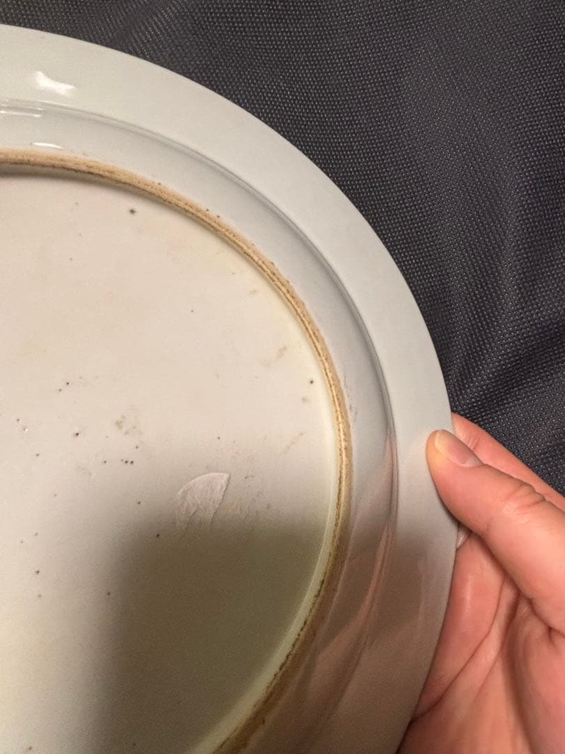 Duan osaka中国古美術 清の時代 金彩粉彩　人物　大皿　23cm