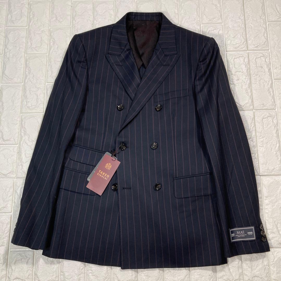 キヨ　タケオキクチ　スーツ　ジャケット　ダブル　MAF ストライプ