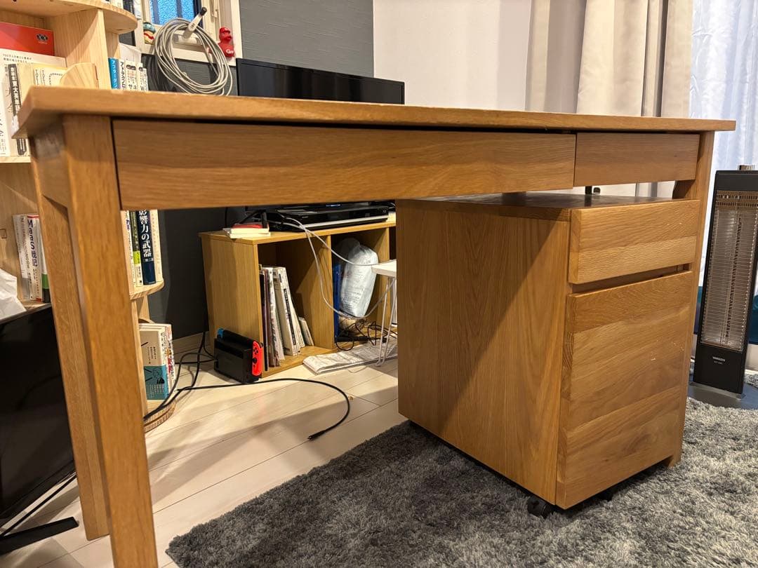 無印良品 オーク材 学習机 デスク & キャビネット
