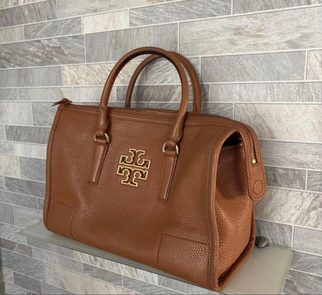 Tory Burch ブラウンレザートートバッグ