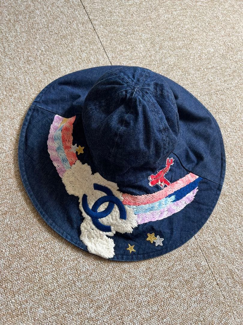 CHANEL シャネル デニム バケットハット 帽子 夜間飛行 ココマーク M