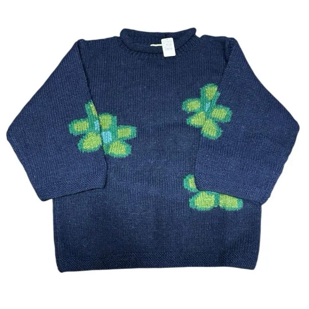 【新品】　niche. Roll Neck Knit-Sparse Flower