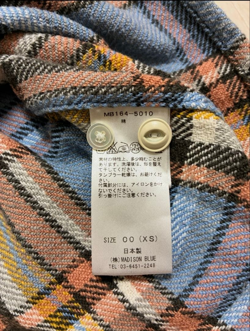 C*o様 MADISONBLUE チェック柄長袖シャツ 00