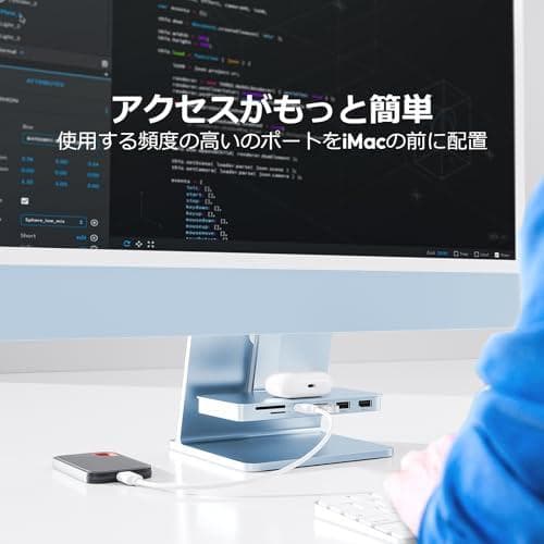 PULWTOP 6 in 1 USB C ハブ iMac 24インチ 2021m