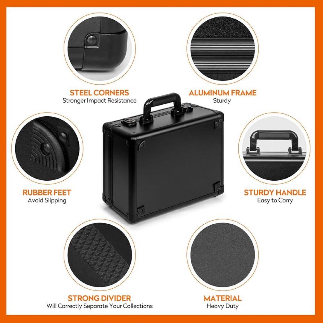 PSA BGS 鑑定済み用 アタッシュケース ストレージボックス アルミ製　4列