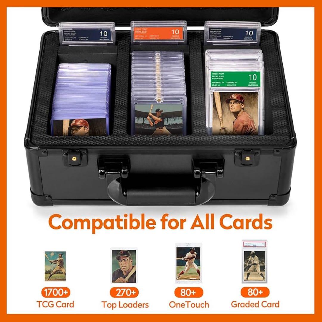 PSA BGS 鑑定済み用 アタッシュケース ストレージボックス アルミ製　4列