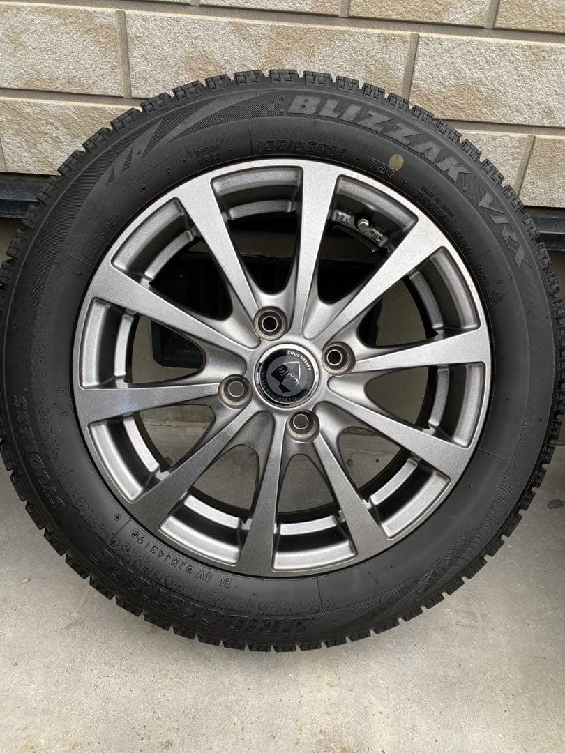スタッドレスタイヤセット155/65R14 14インチ アルミホイール 軽自動車