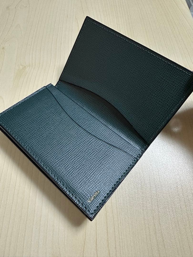 【美品】Valextra ヴァレクストラ 名刺入れ カードケース ダークグリーン
