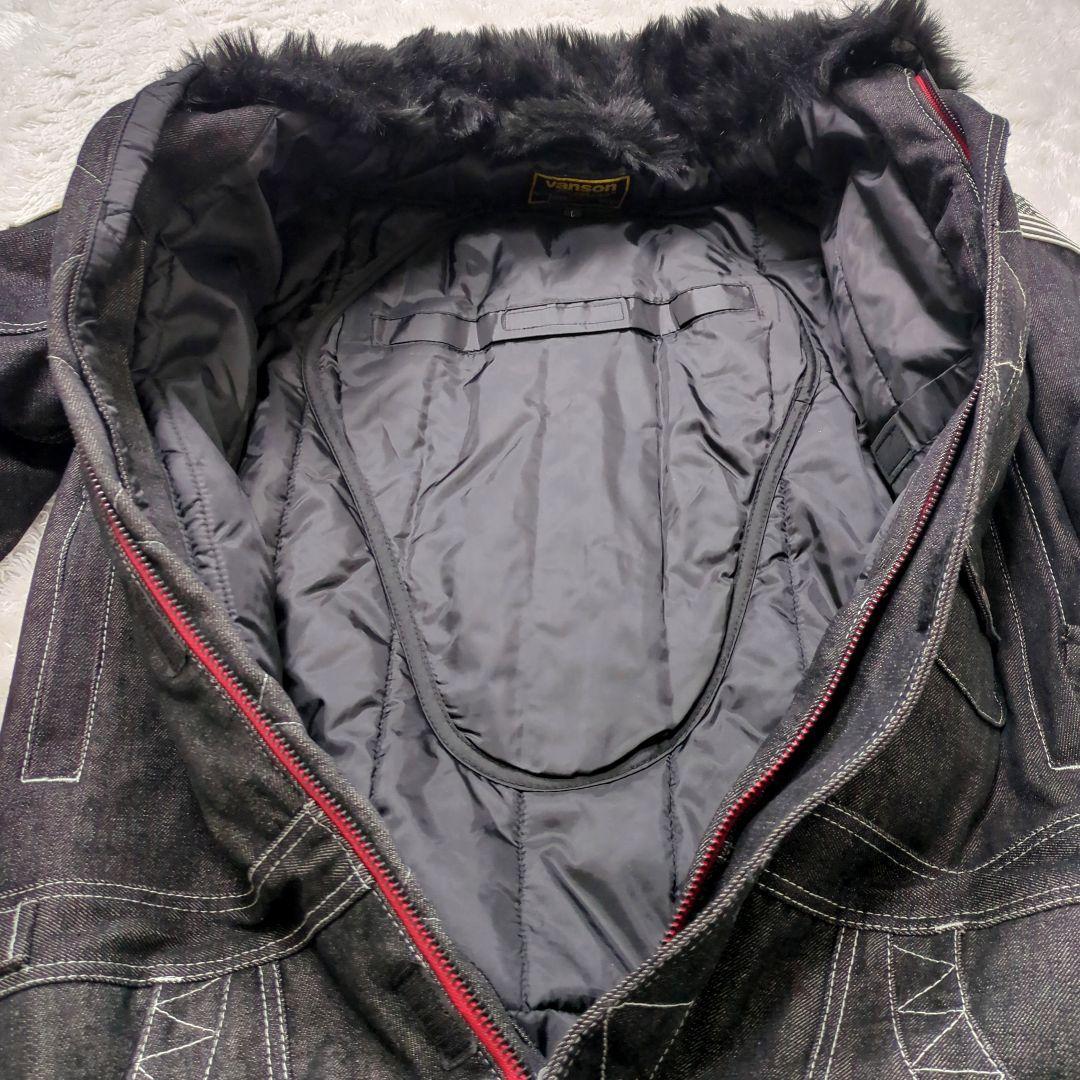 VANSON バンソン 廃盤 冬用 ボア 刺繍 つなぎ オールインワン L
