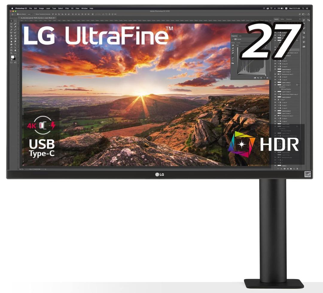 LG エルゴノミクス スタンド モニター 27UN880-B 27インチ/