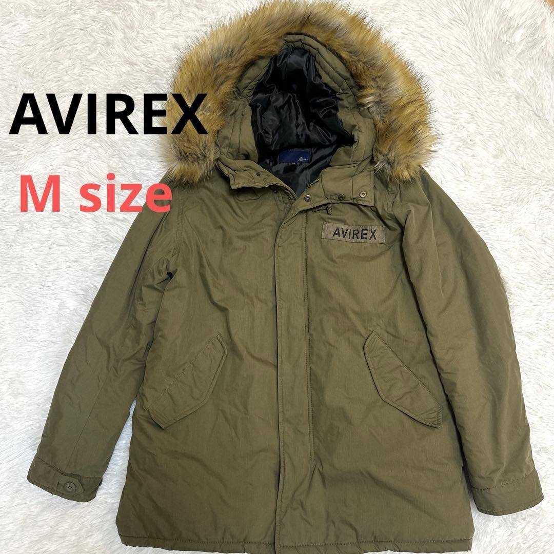 AVIREX アヴィレックス ファー付き モッズコート 中綿 オリーブ カーキ