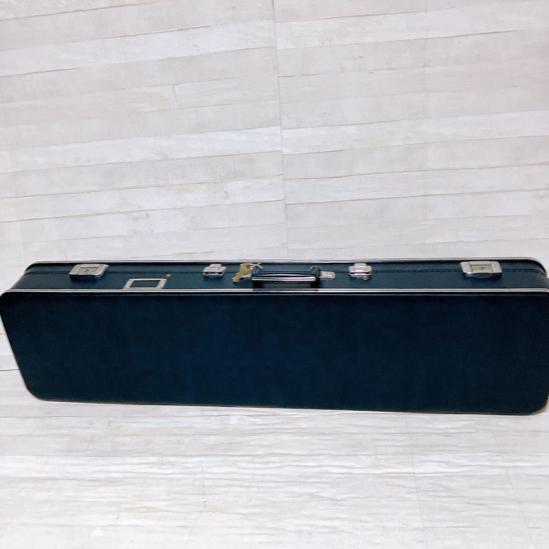 三味線 地唄 中棹 紅木 和楽器 ハードケース付き 三つ折 民謡 皮破れなし