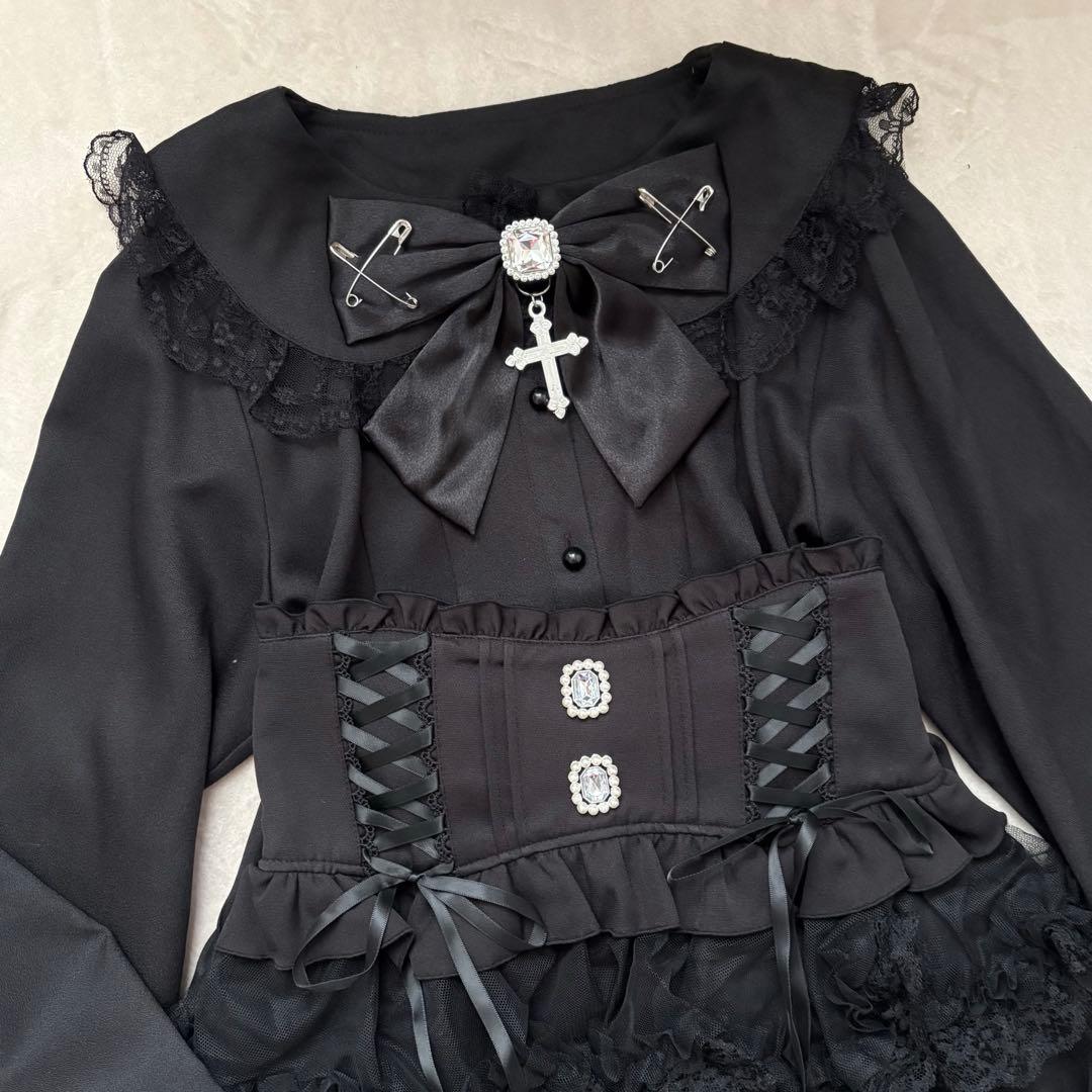 地雷 マーズ セーラーブラウス 十字架リボン ノエミー スカパン セットアップ