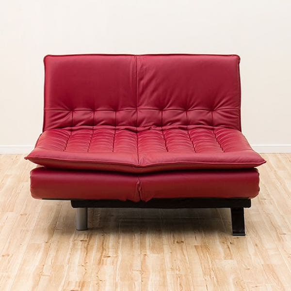 値下［超美品］ニトリ ソファベッド Nシールド 赤