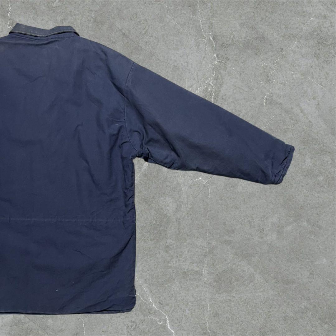 BIG BILL80s90s前半カナダ製ロングワークコートネイビー古着2XL相当