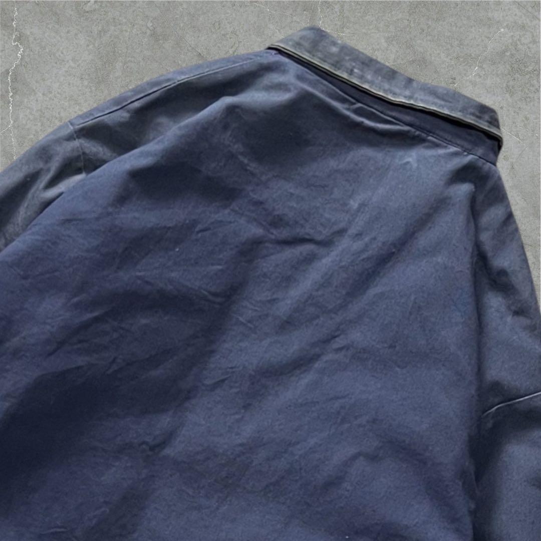 BIG BILL80s90s前半カナダ製ロングワークコートネイビー古着2XL相当