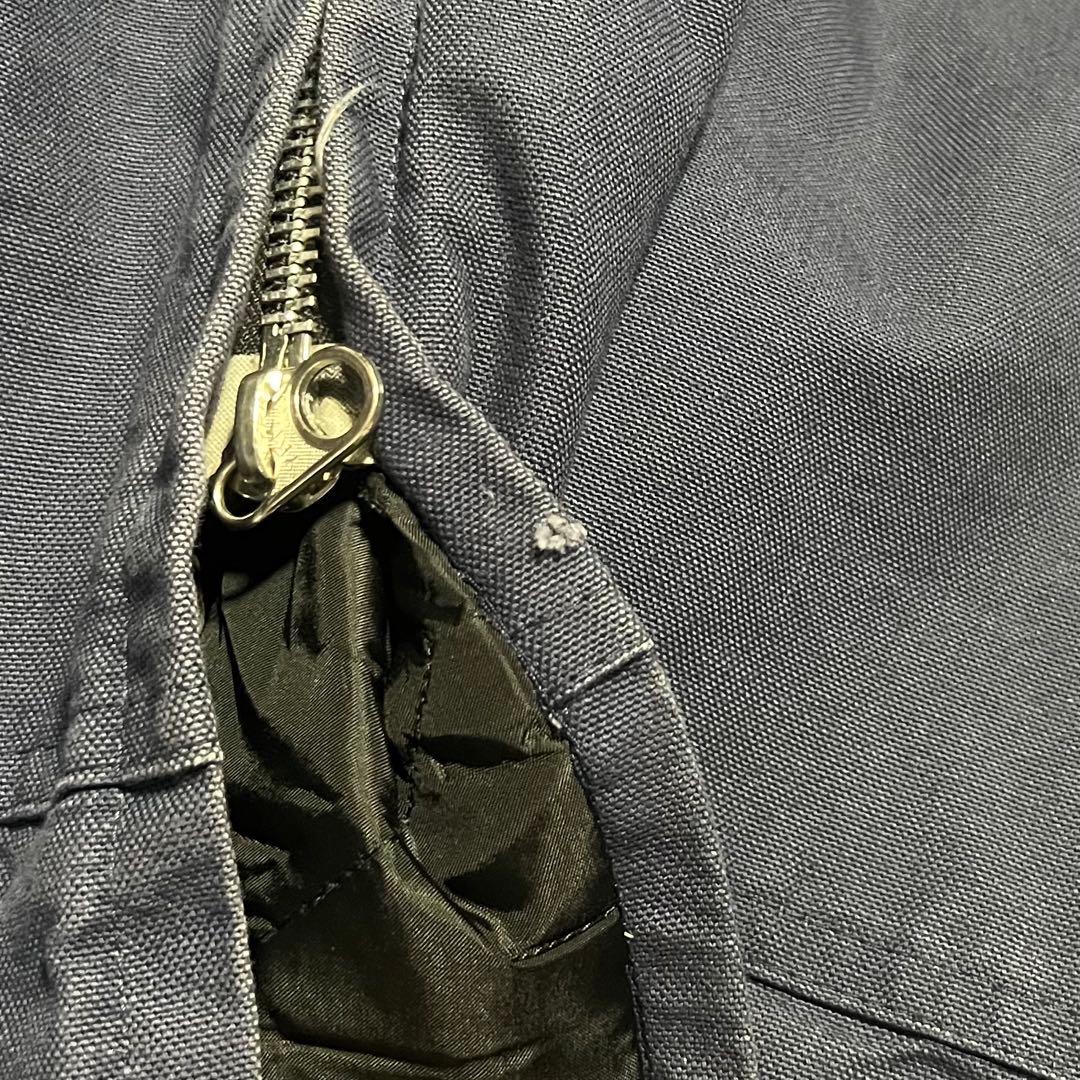 BIG BILL80s90s前半カナダ製ロングワークコートネイビー古着2XL相当