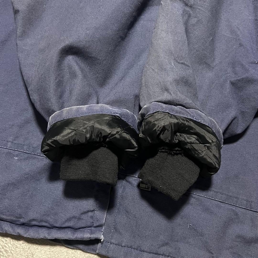 BIG BILL80s90s前半カナダ製ロングワークコートネイビー古着2XL相当