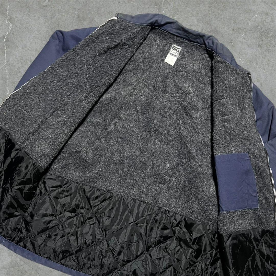 BIG BILL80s90s前半カナダ製ロングワークコートネイビー古着2XL相当