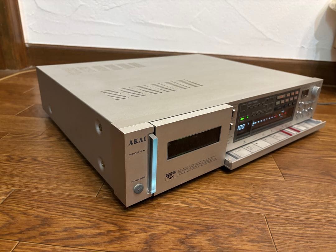AKAI カセットデッキ GX- F91 シルバー&リモコン RC-91 現状品
