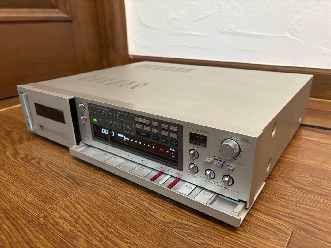 AKAI カセットデッキ GX- F91 シルバー&リモコン RC-91 現状品