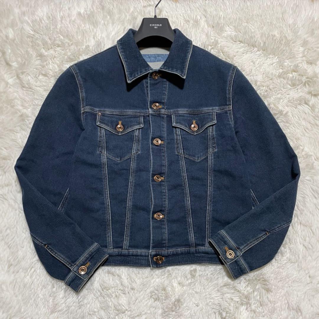 美品✨ ヤコブコーエン ストレッチ デニムジャケット L 濃紺 ネイビー