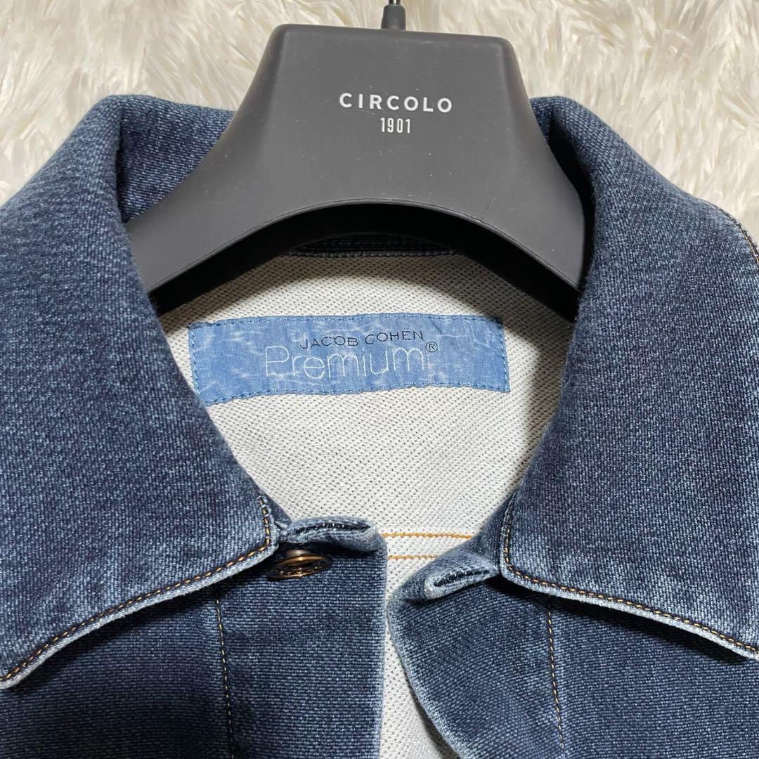 美品✨ ヤコブコーエン ストレッチ デニムジャケット L 濃紺 ネイビー