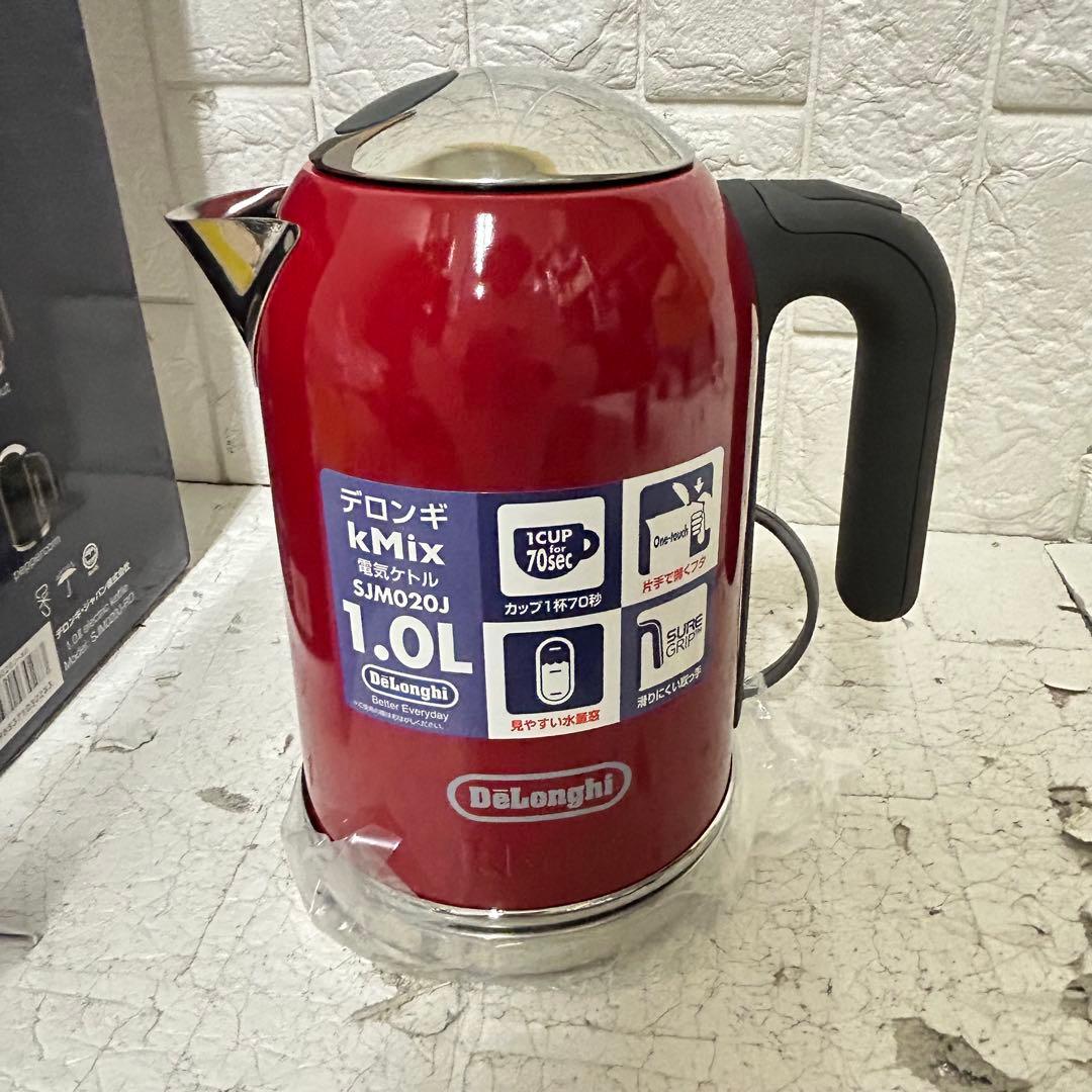 新品未使用！ DeLonghi kMix電気式コードレスケトル レッド1.0L