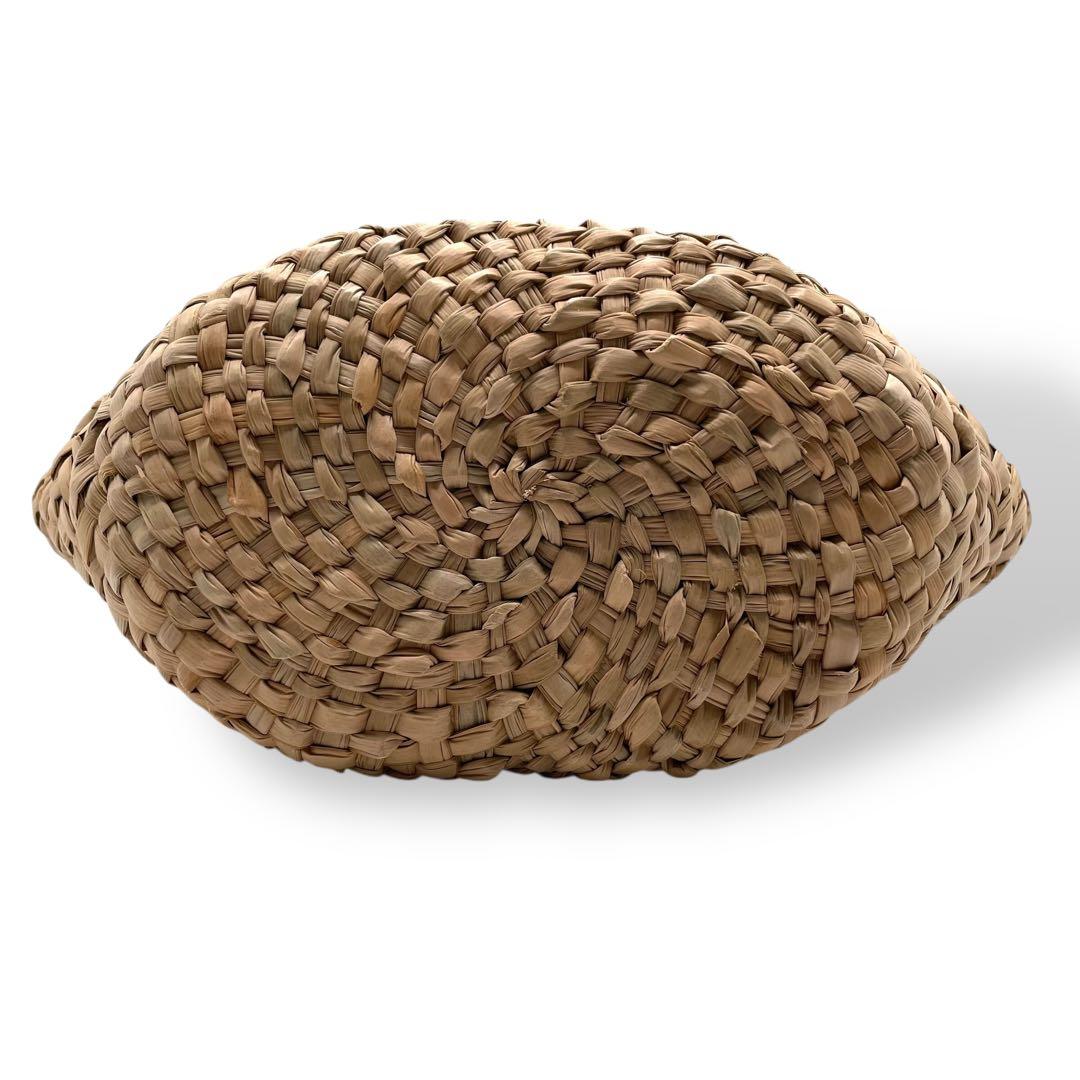 美品 agnes b. アニエスベー☆ロゴ刺繍 かごバッグ トート